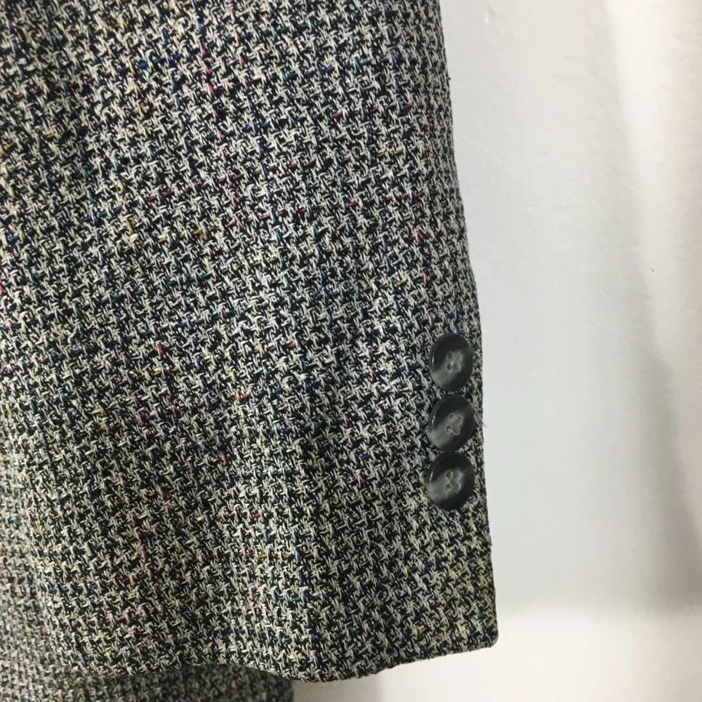 Petrocelli Multicolor Houndstooth Silk Suit Blazer Sport Coat - Picture 3 of 9